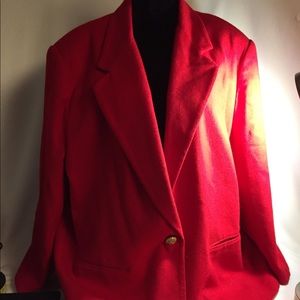 Red wool blazer